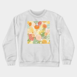 Colorful citrus slices pattern Crewneck Sweatshirt